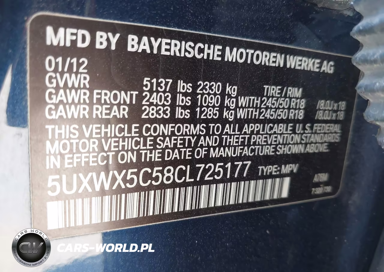 2012 BMW X3 xDrive28I VIN:5UXWX5C58CL725177 - 17