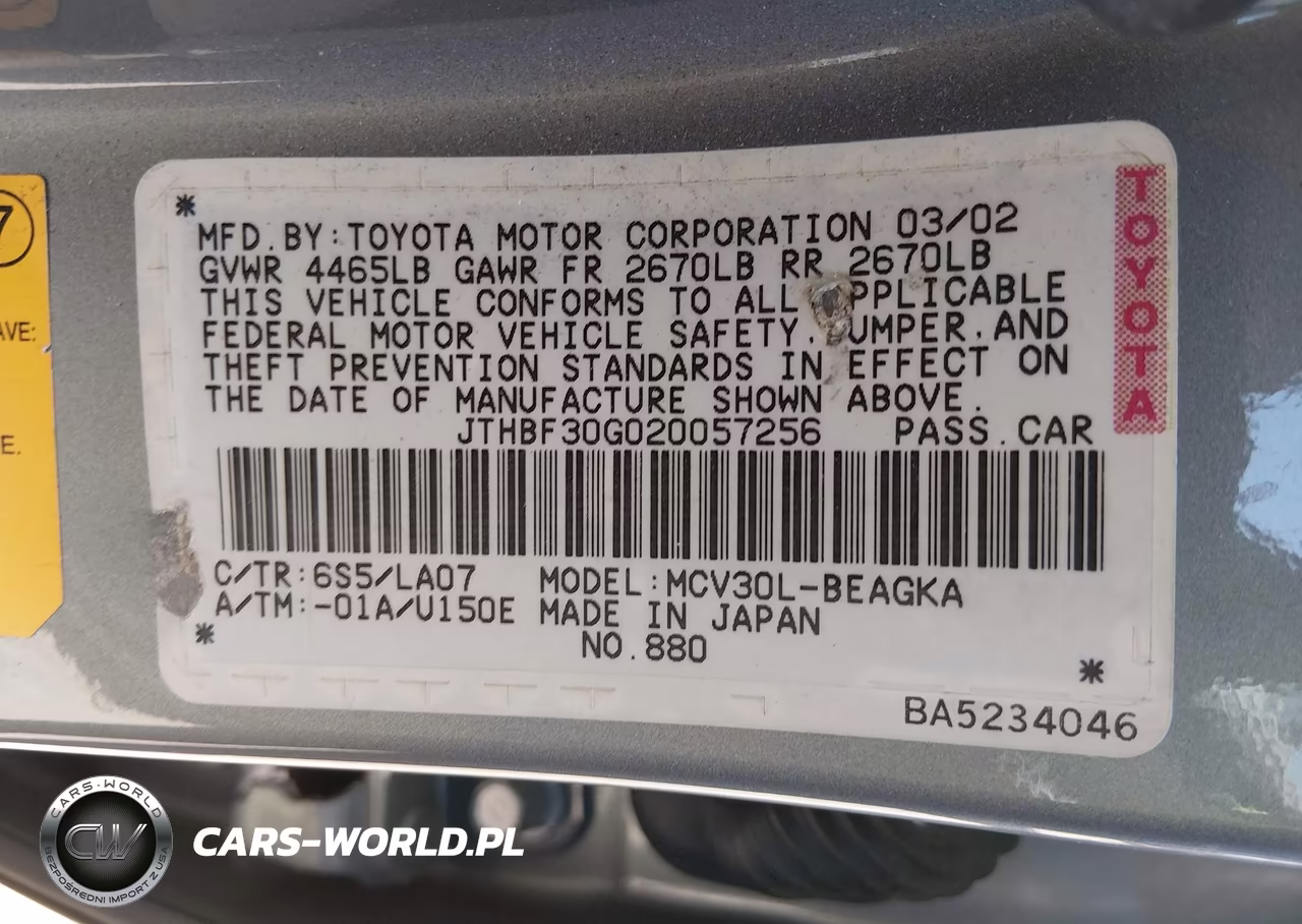 2002 Lexus Es 300 VIN:JTHBF30G020057256 - 9