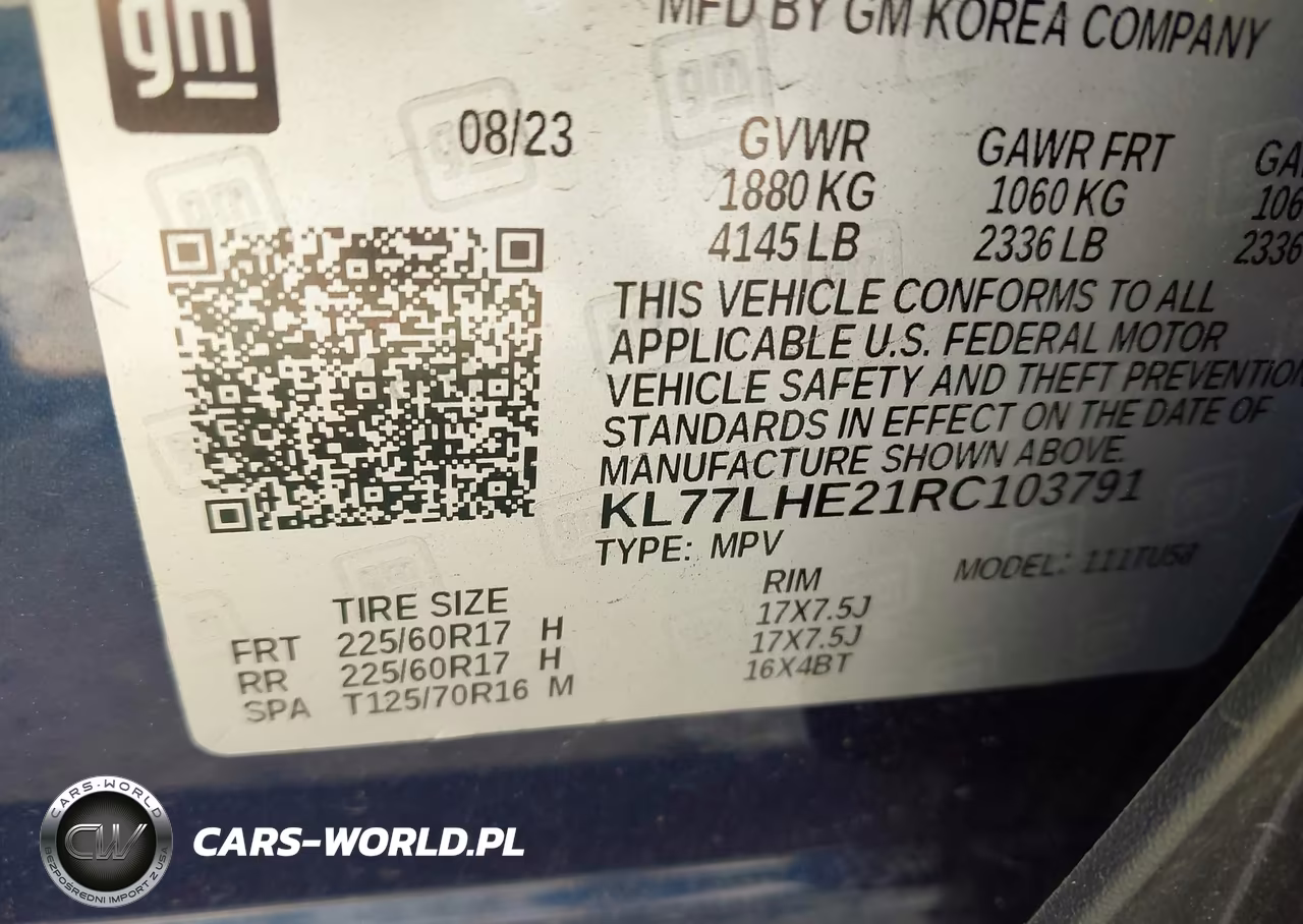 2024 Chevrolet Trax Fwd Lt VIN:KL77LHE21RC103791 - 9