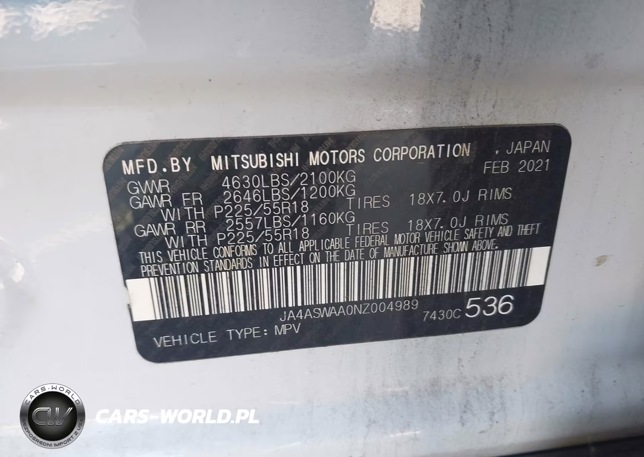 2022 Mitsubishi Eclipse Cross Se-Se Special Edition-Sel-Sel Special Edition VIN:JA4ASWAA0NZ004989 - 9