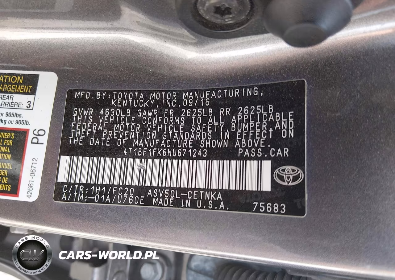 2017 Toyota Camry Le VIN:4T1BF1FK6HU671243 - 9