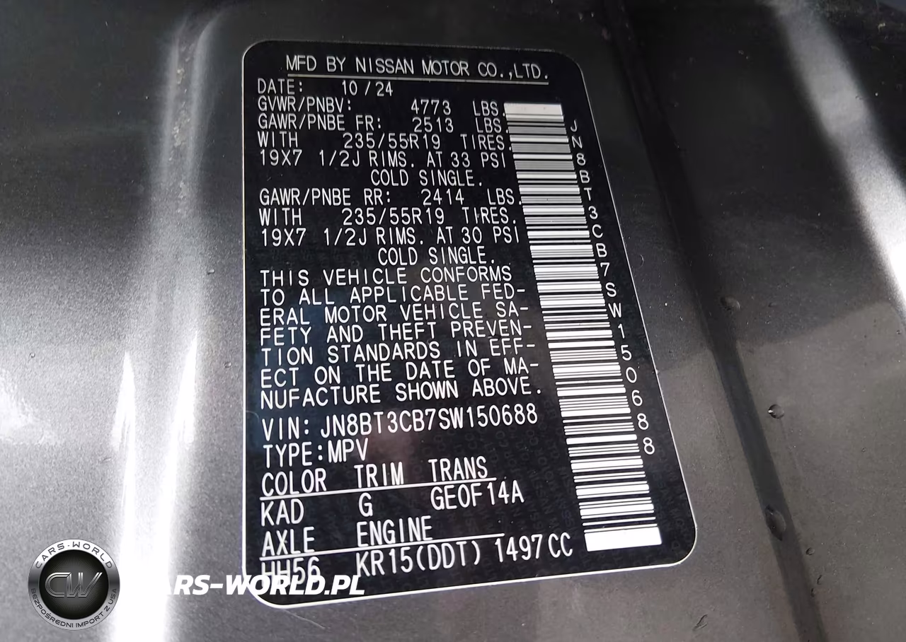 2025 Nissan Rogue Sl Intelligent Awd VIN:JN8BT3CB7SW150688 - 9
