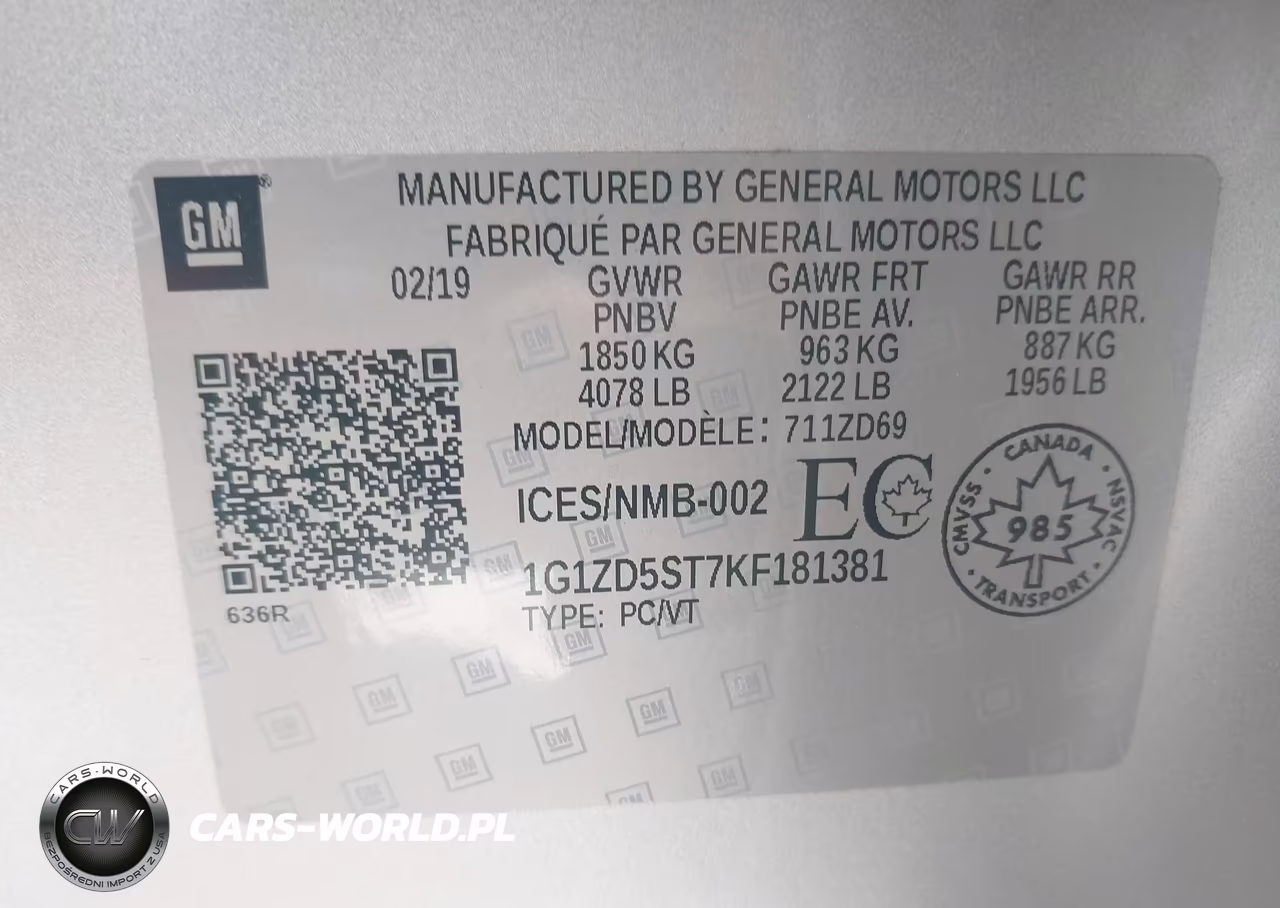 2019 Chevrolet Malibu Lt VIN:1G1ZD5ST7KF181381 - 9