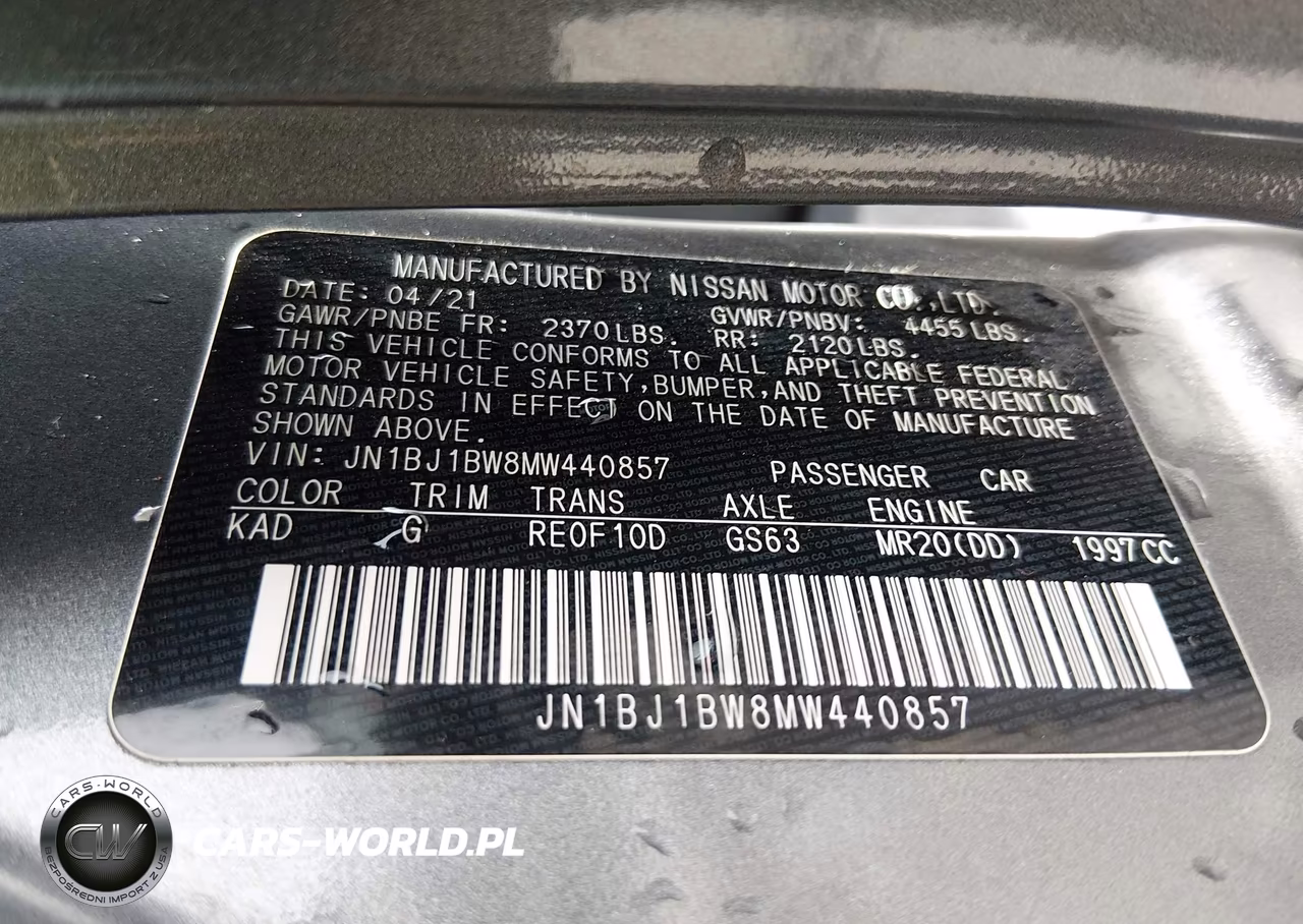 2021 Nissan Rogue Sport Sv Awd Xtronic Cvt VIN:JN1BJ1BW8MW440857 - 9