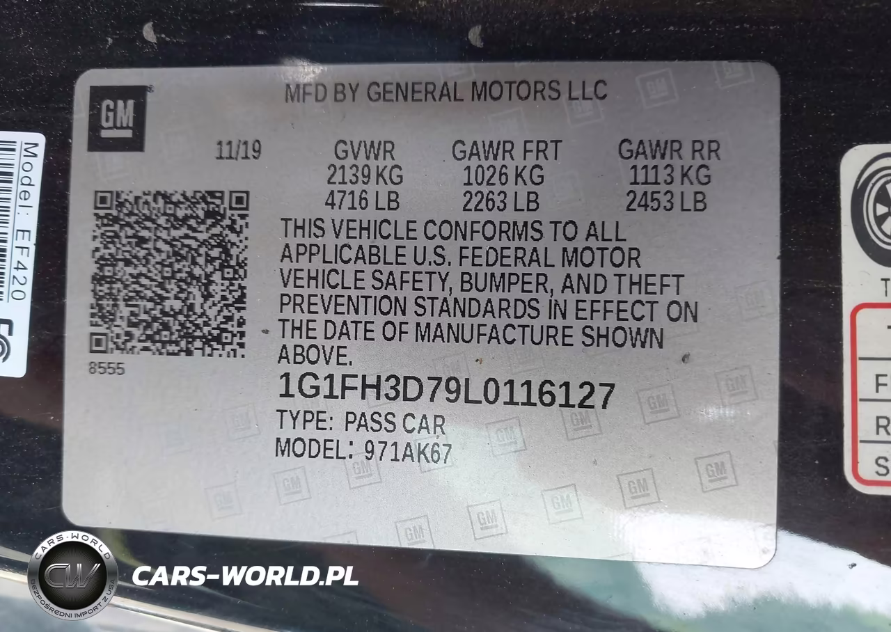 2020 Chevrolet Camaro VIN:1G1FH3D79L0116127 - 9