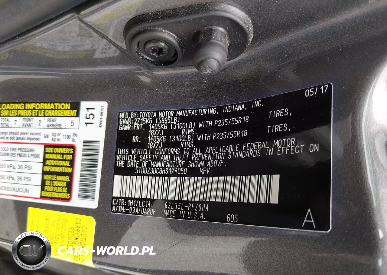 2017 Toyota Sienna Xle Premium 7 Passenger VIN:5TDDZ3DC8HS174050 - 9