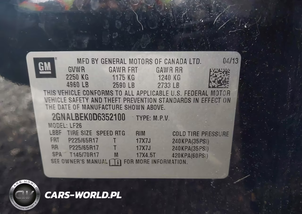 2013 Chevrolet Equinox Ls VIN:2GNALBEK0D6352100 - 9