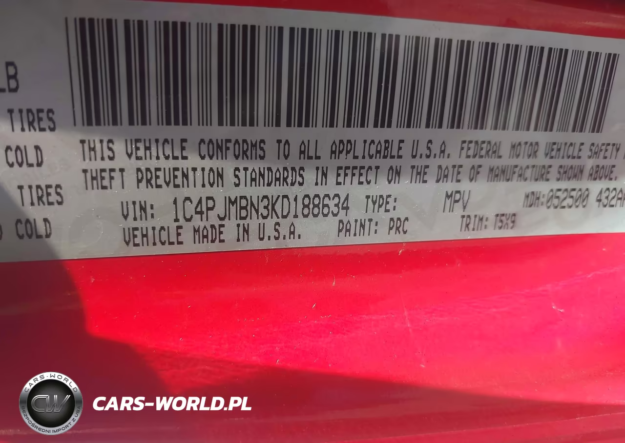 2019 Jeep Cherokee Trailhawk 4X4 VIN:1C4PJMBN3KD188634 - 9