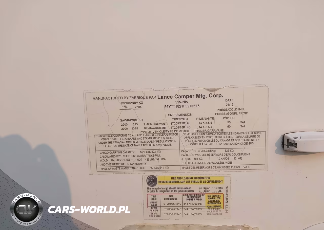 2015 Lance 1995 VIN:56YTT1821FL316675 - 9