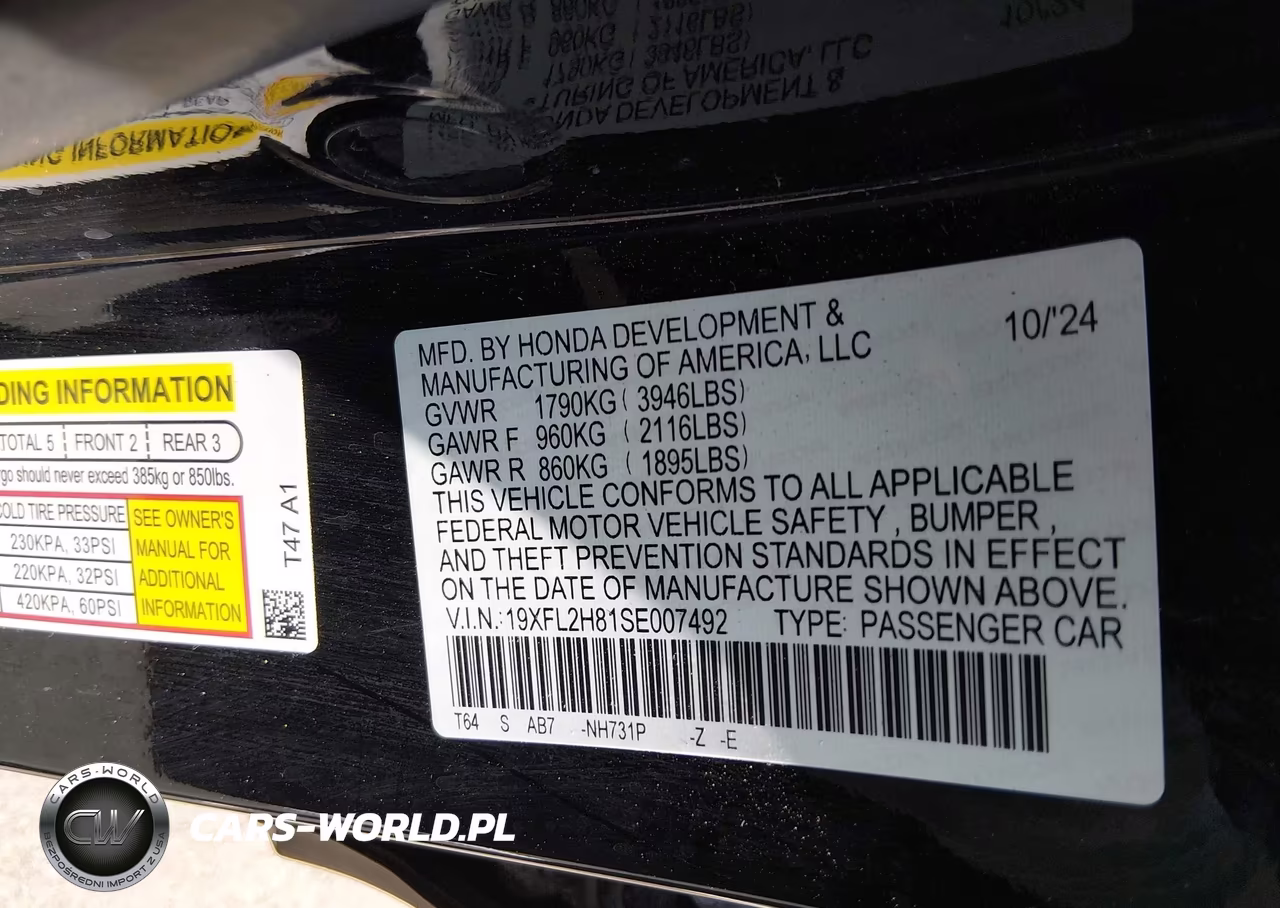 2025 Honda Civic Sedan Sport VIN:19XFL2H81SE007492 - 9