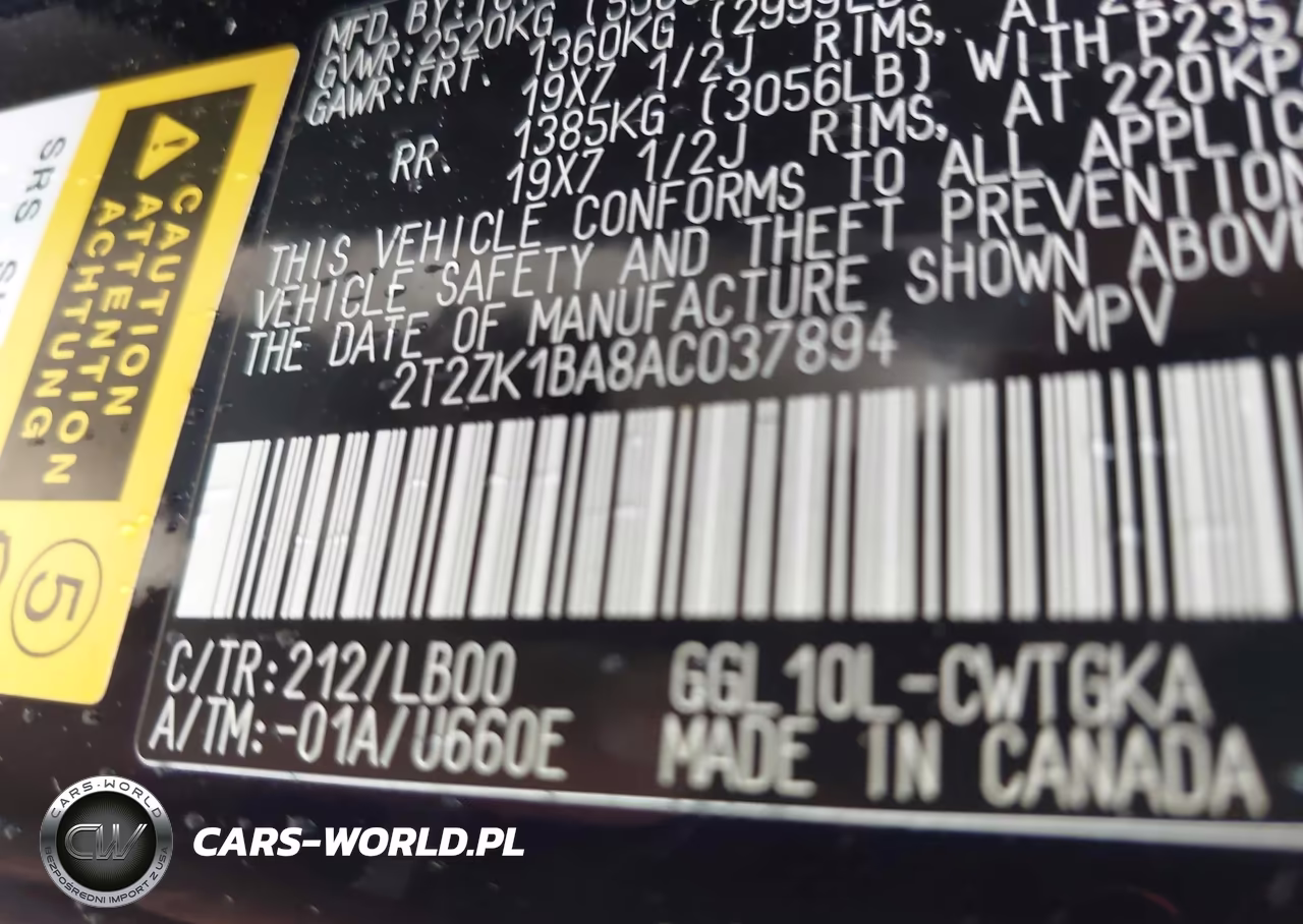 2010 Lexus Rx 350 VIN:2T2ZK1BA8AC037894 - 9