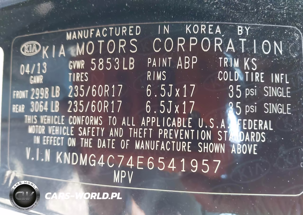2014 Kia Sedona Lx VIN:KNDMG4C74E6541957 - 9