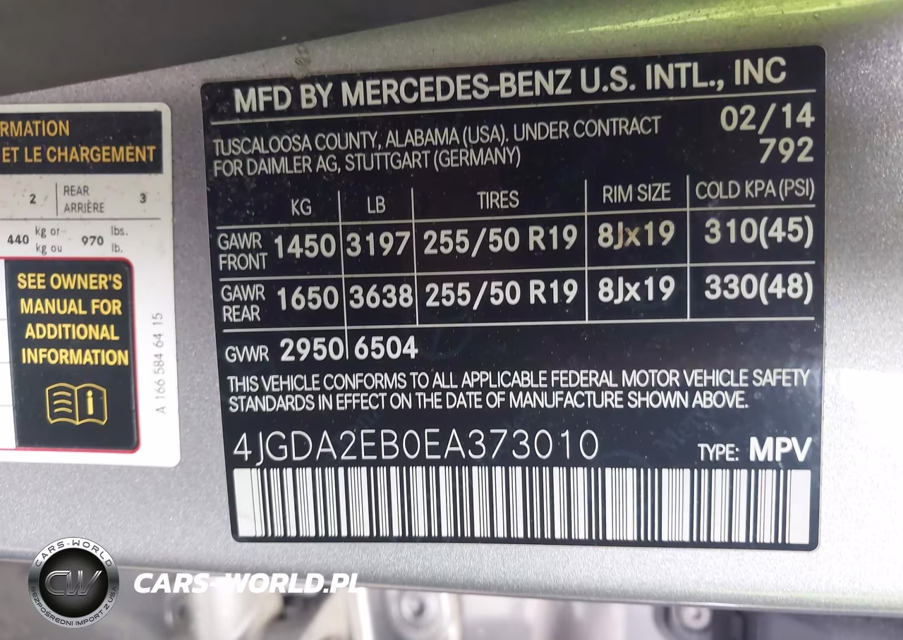 2014 Mercedes-Benz Ml 350 Bluetec 4Matic VIN:4JGDA2EB0EA373010 - 9