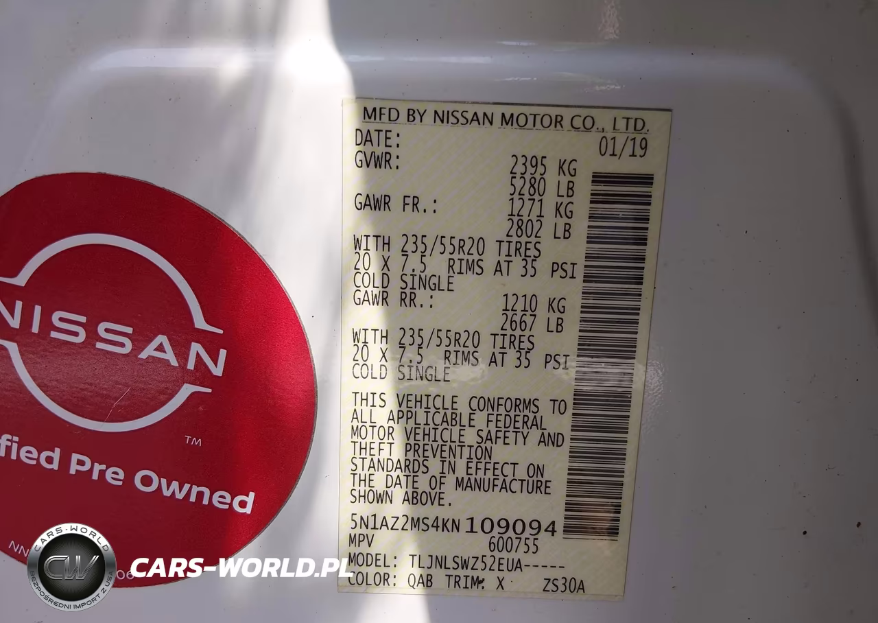 2019 Nissan Murano Platinum VIN:5N1AZ2MS4KN109094 - 9