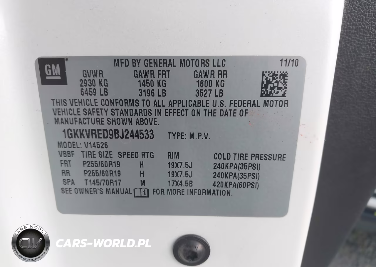 2011 GMC Acadia Slt-1 VIN:1GKKVRED9BJ244533 - 9