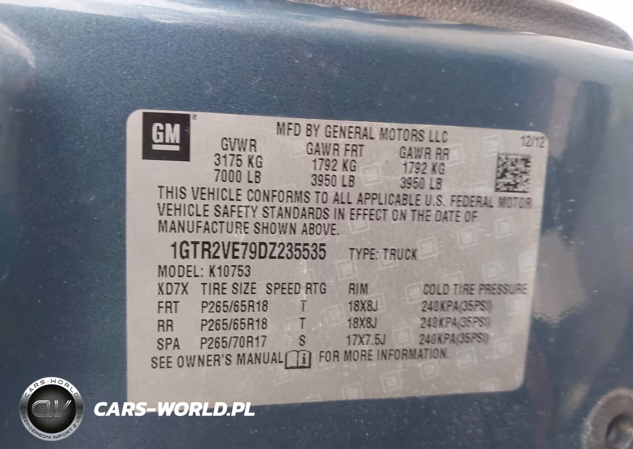 2013 GMC SIERRA K15 K1500 SLE VIN:1GTR2VE79DZ235535 - 9