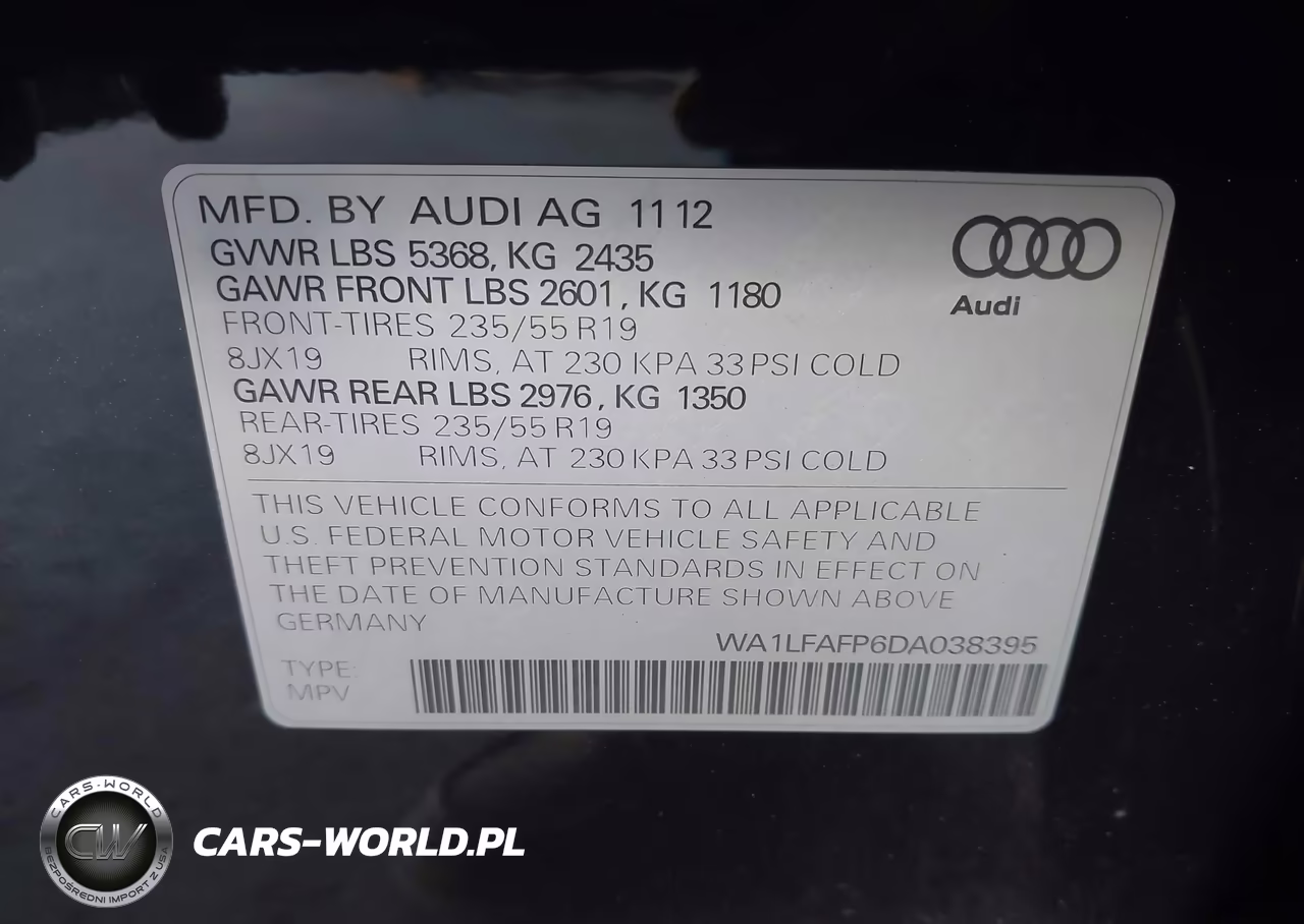 2013 Audi Q5 2.0T Premium VIN:WA1LFAFP6DA038395 - 9