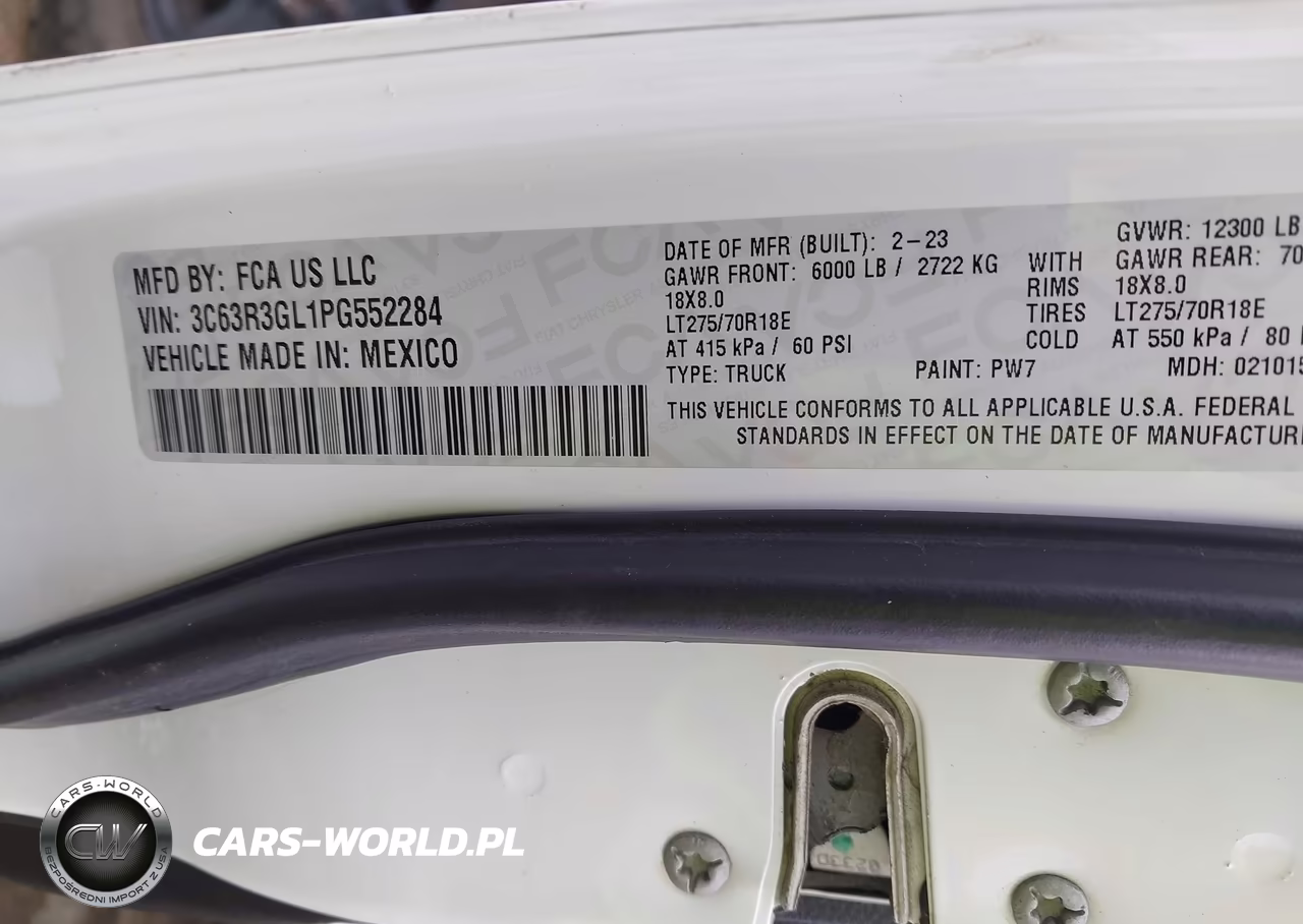 2023 Ram 3500 Tradesman VIN:3C63R3GL1PG552284 - 8