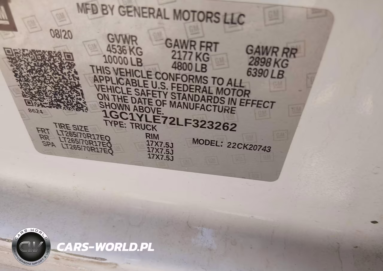 2020 Chevrolet Silverado 2500Hd 4Wd Standard Bed Wt VIN:1GC1YLE72LF323262 - 9
