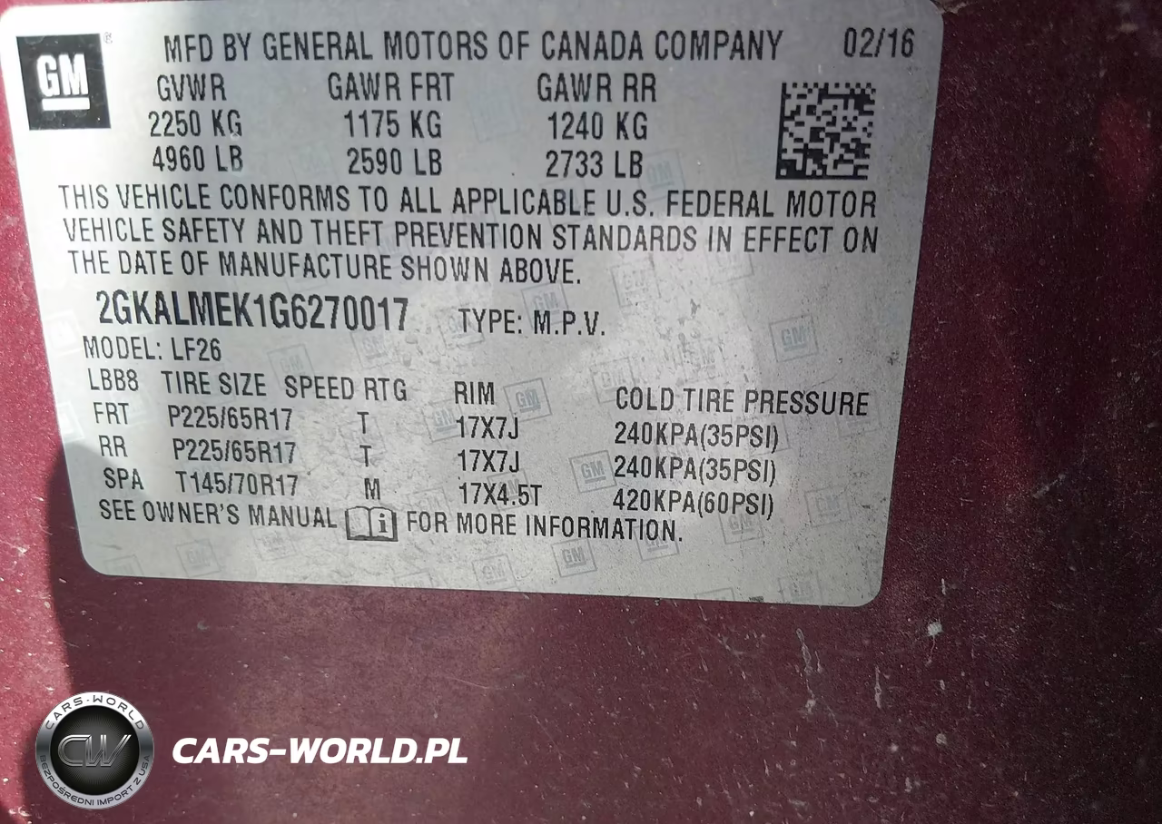 2016 GMC Terrain Sle-1 VIN:2GKALMEK1G6270017 - 9