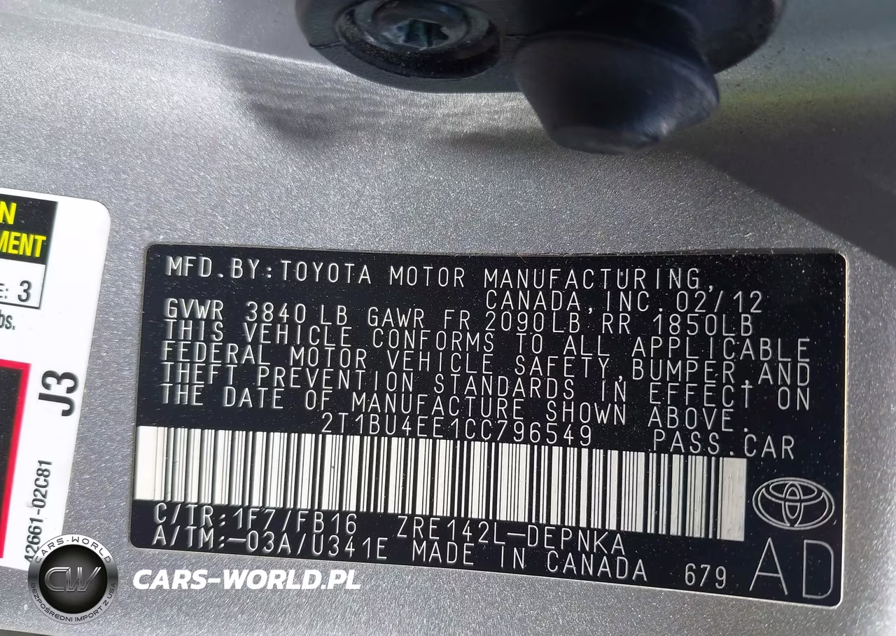 2012 Toyota Corolla Le VIN:2T1BU4EE1CC796549 - 9