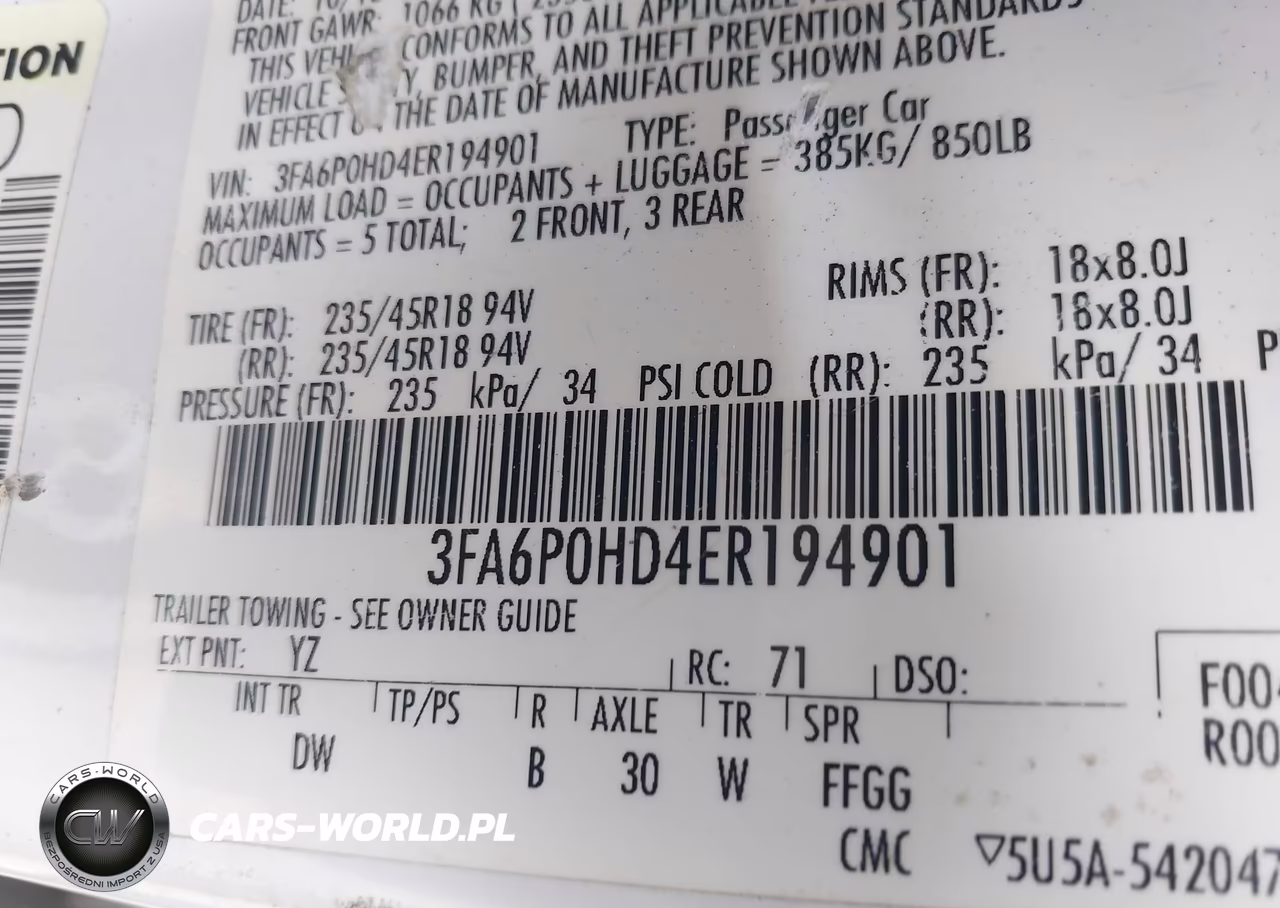 2014 Ford Fusion Se VIN:3FA6P0HD4ER194901 - 9