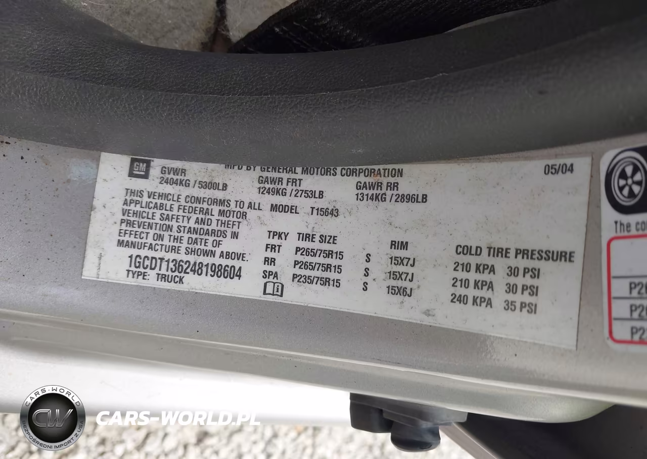 2004 Chevrolet Colorado Ls VIN:1GCDT136248198604 - 9