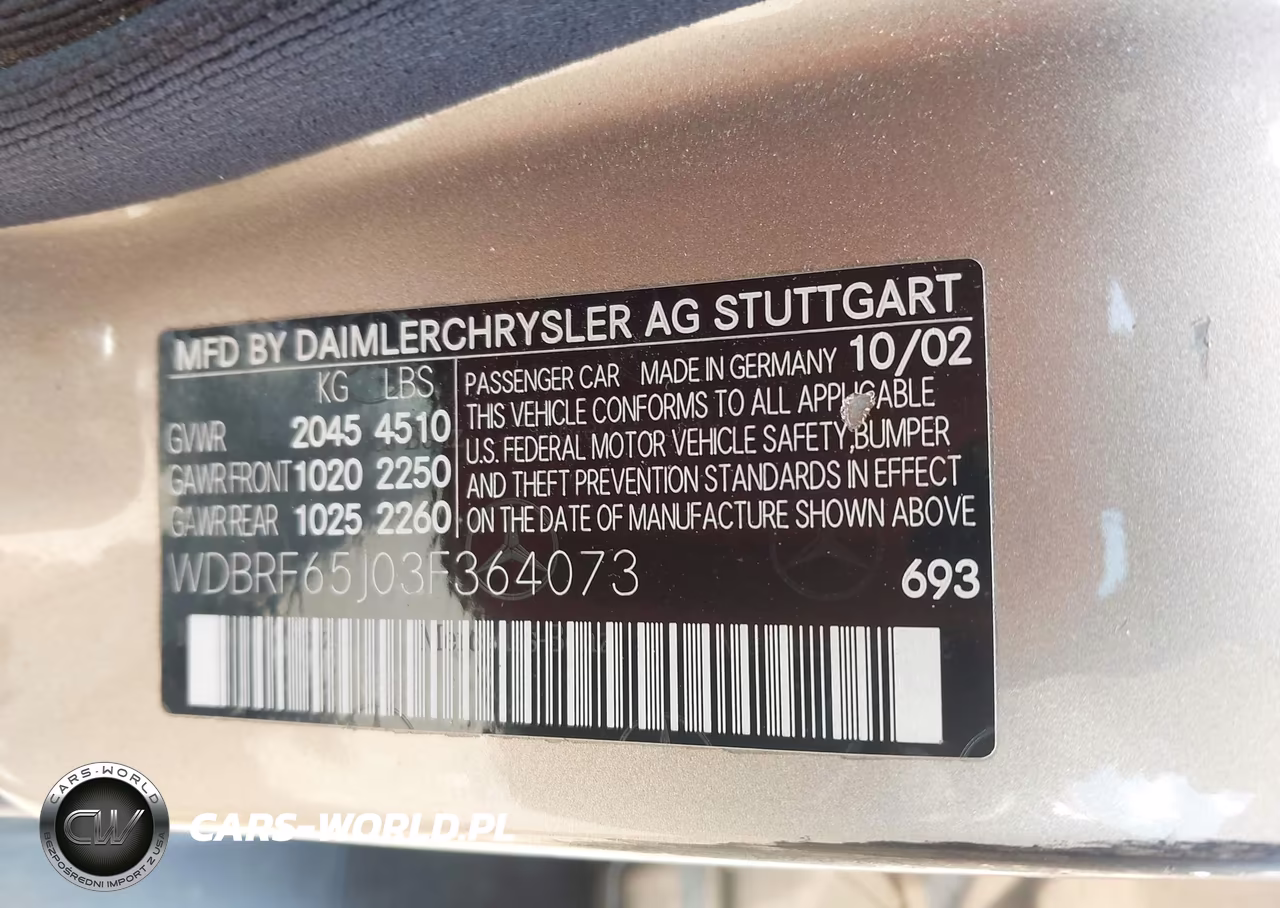2003 Mercedes-Benz C 32 Amg VIN:WDBRF65J03F364073 - 9