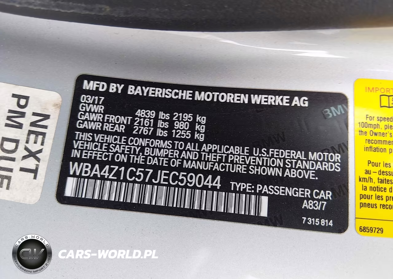 2018 BMW 430I VIN:WBA4Z1C57JEC59044 - 9