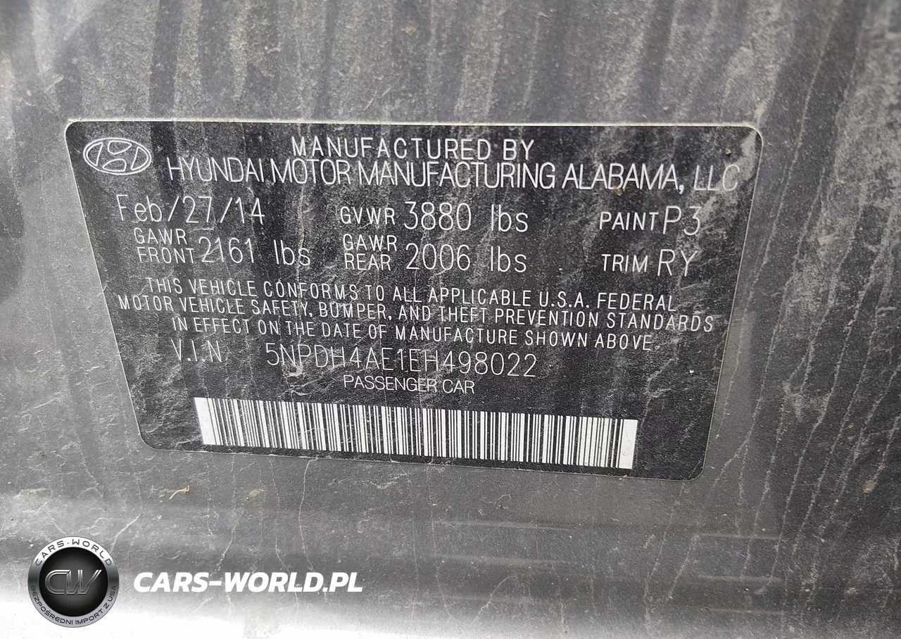 2014 Hyundai Elantra Limited VIN:5NPDH4AE1EH498022 - 9