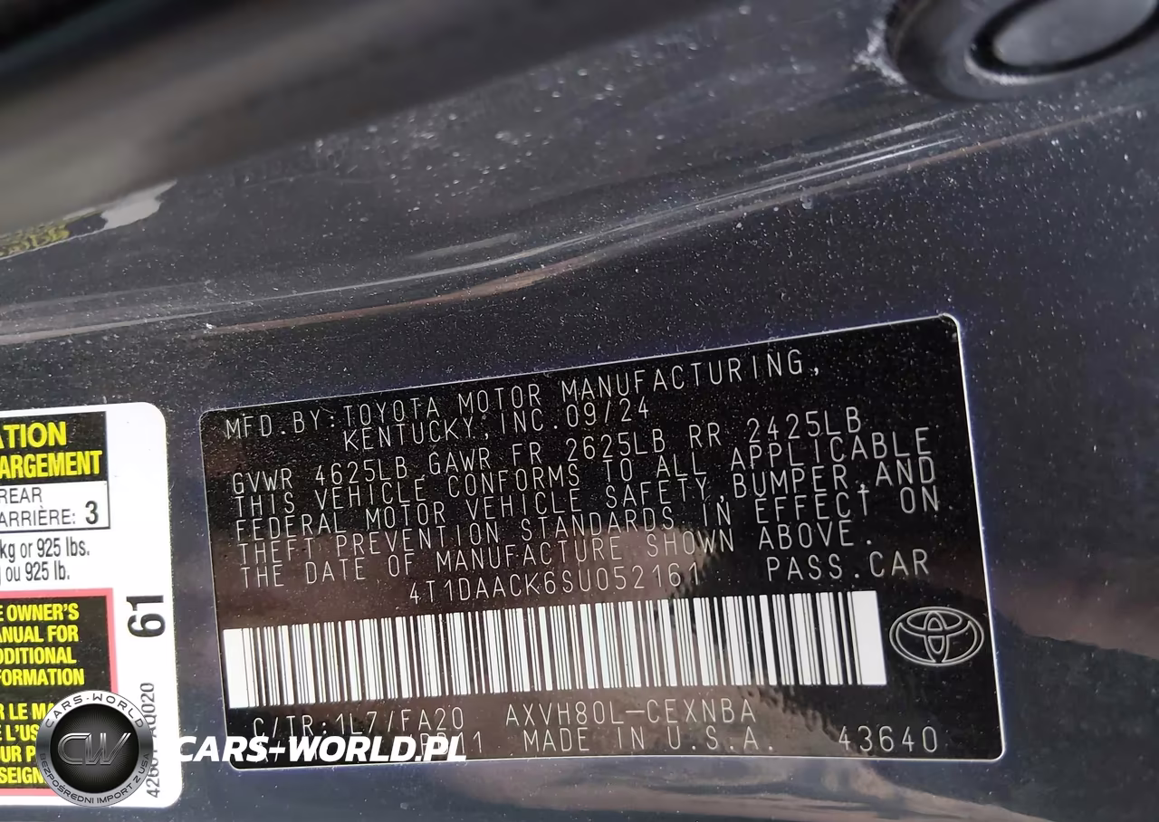 2025 Toyota Camry Le VIN:4T1DAACK6SU052161 - 9