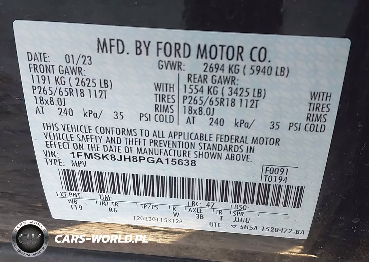 2023 Ford Explorer Timberline VIN:1FMSK8JH8PGA15638 - 9