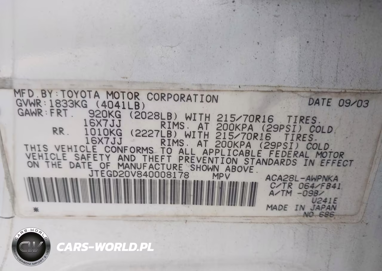 2004 Toyota Rav4 VIN:JTEGD20V840008178 - 9