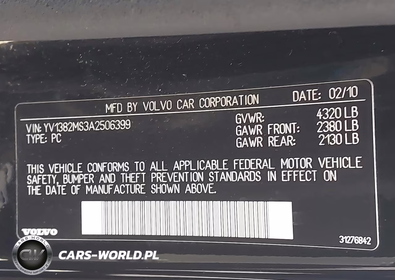 2010 Volvo S40 2.4I VIN:YV1382MS3A2506399 - 9