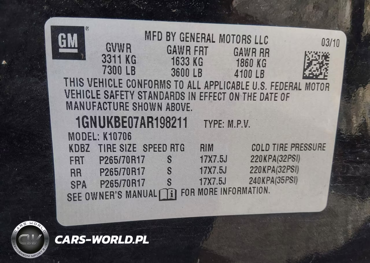 2010 Chevrolet Tahoe Lt VIN:1GNUKBE07AR198211 - 9