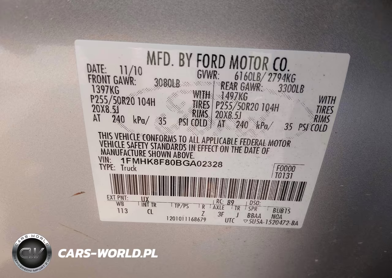 2011 Ford Explorer Limited VIN:1FMHK8F80BGA02328 - 9