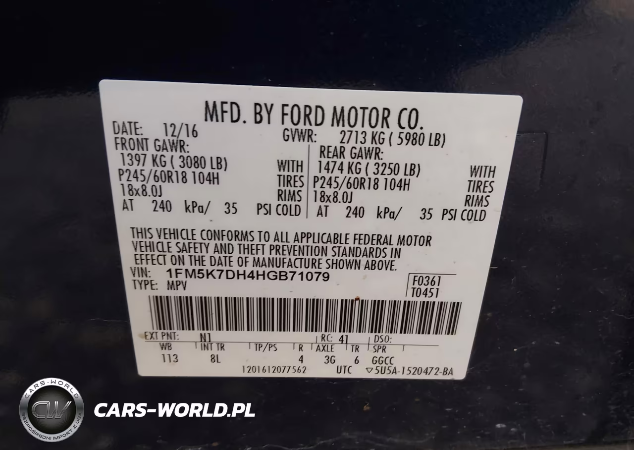 2017 Ford Explorer Xlt VIN:1FM5K7DH4HGB71079 - 9