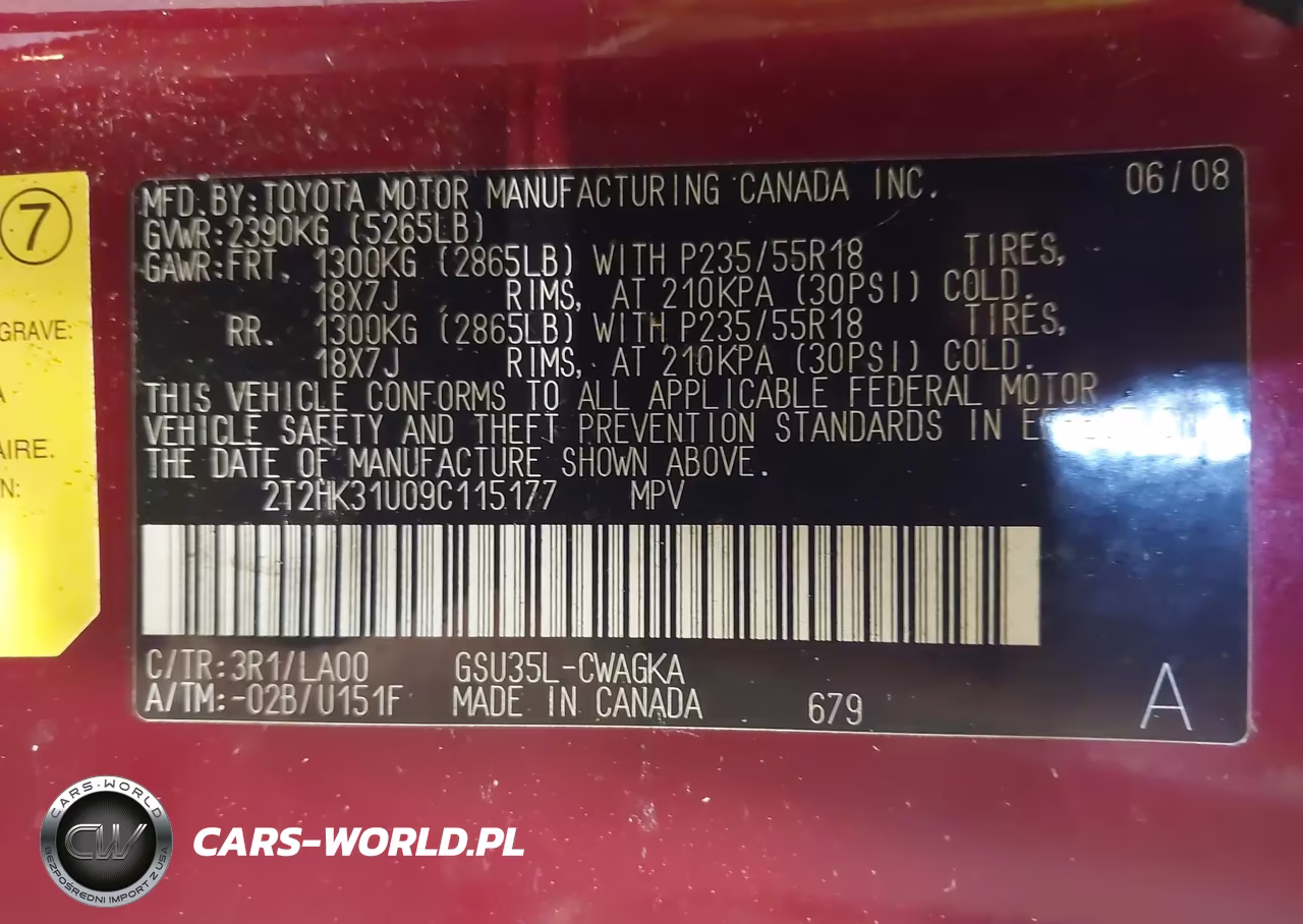 2009 Lexus Rx 350 VIN:2T2HK31U09C115177 - 9
