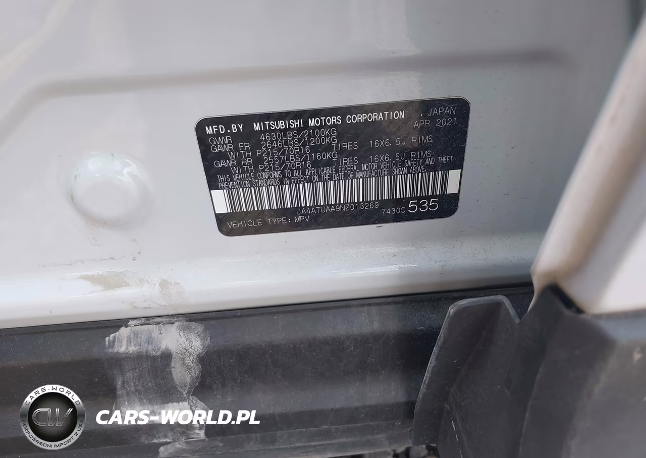 2022 Mitsubishi Eclipse Cross Es S-Awc VIN:JA4ATUAA9NZ013269 - 9