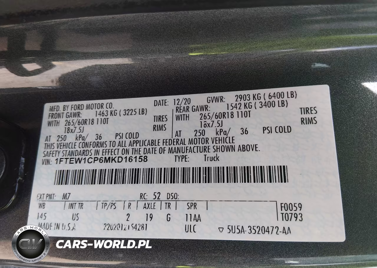 2021 Ford F-150 Xlt VIN:1FTEW1CP6MKD16158 - 9