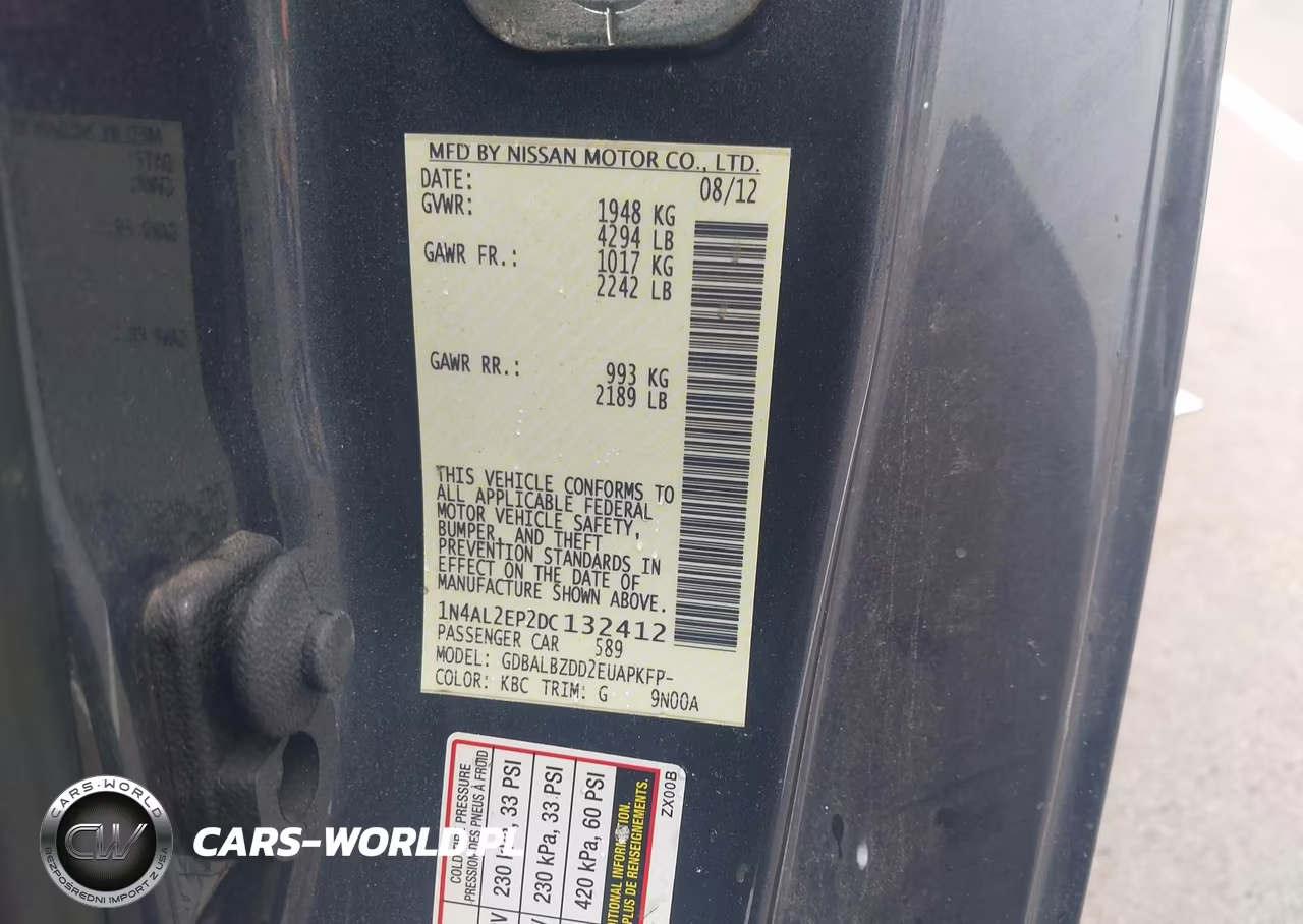 2013 Nissan Altima 2.5 S VIN:1N4AL2EP2DC132412 - 9