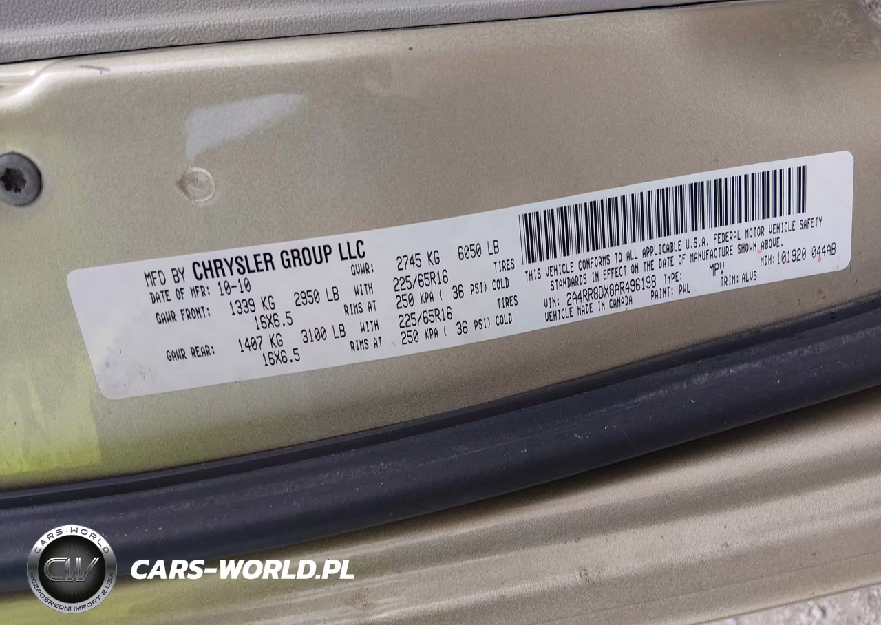 2010 Chrysler Town & Country Touring Plus VIN:2A4RR8DX8AR496198 - 9