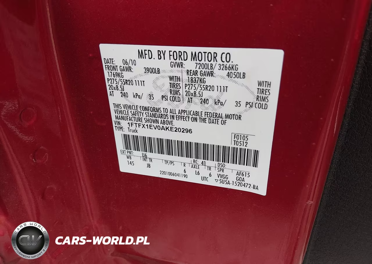 2010 Ford F-150 Xl-Xlt-Fx4-Lariat VIN:1FTFX1EV0AKE20296 - 9
