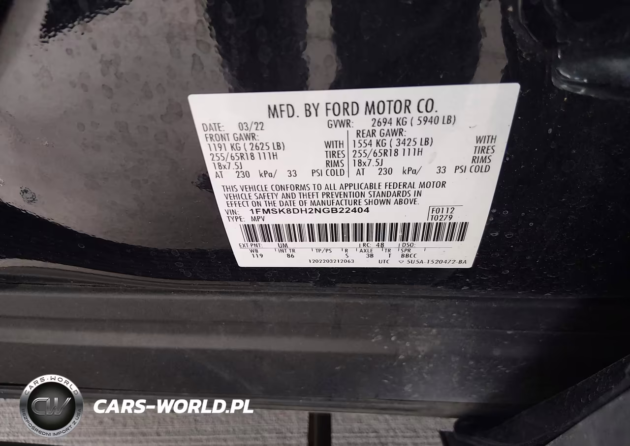 2022 Ford Explorer Xlt VIN:1FMSK8DH2NGB22404 - 9