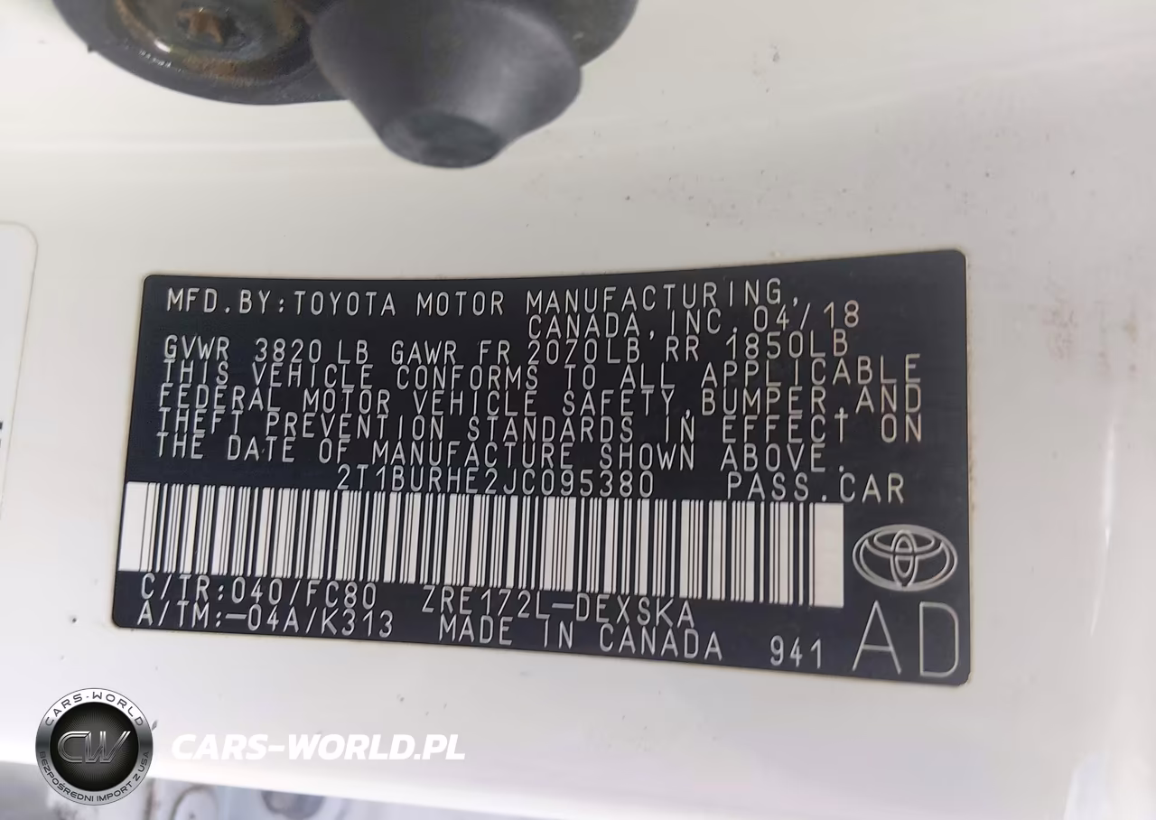 2018 Toyota Corolla Se VIN:2T1BURHE2JC095380 - 9