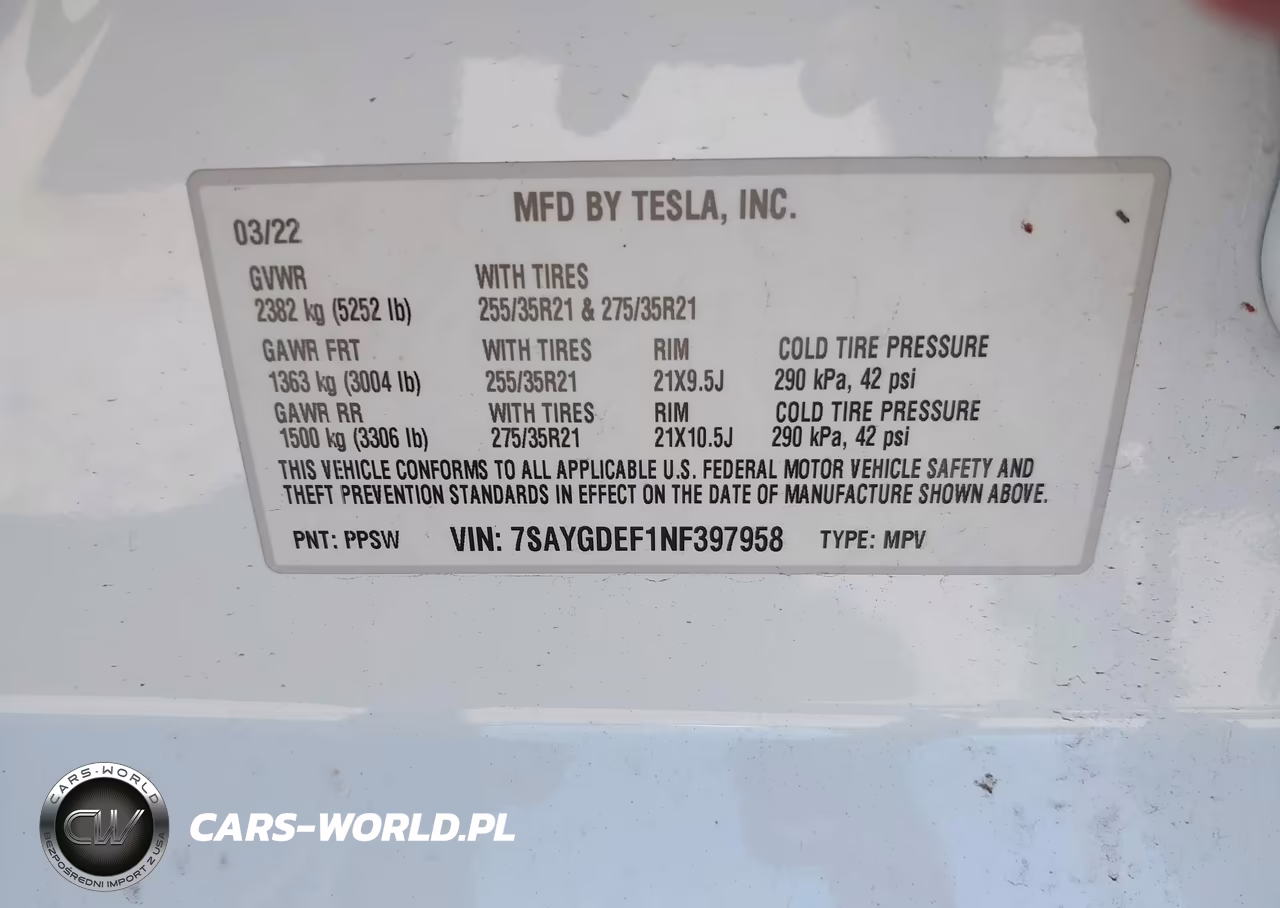 2022 Tesla Model Y Performance Dual Motor All-Wheel Drive VIN:7SAYGDEF1NF397958 - 9