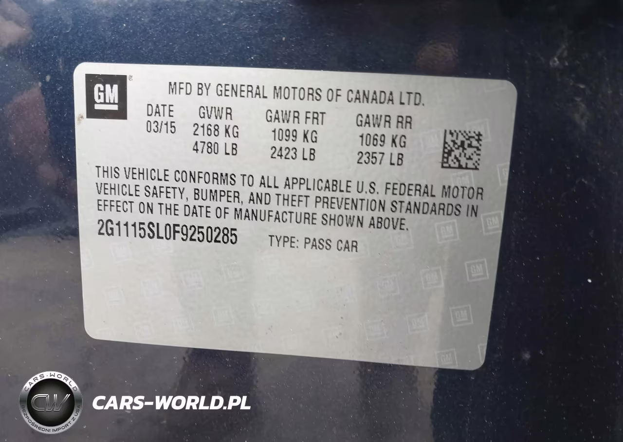 2015 Chevrolet Impala 1Lt VIN:2G1115SL0F9250285 - 9