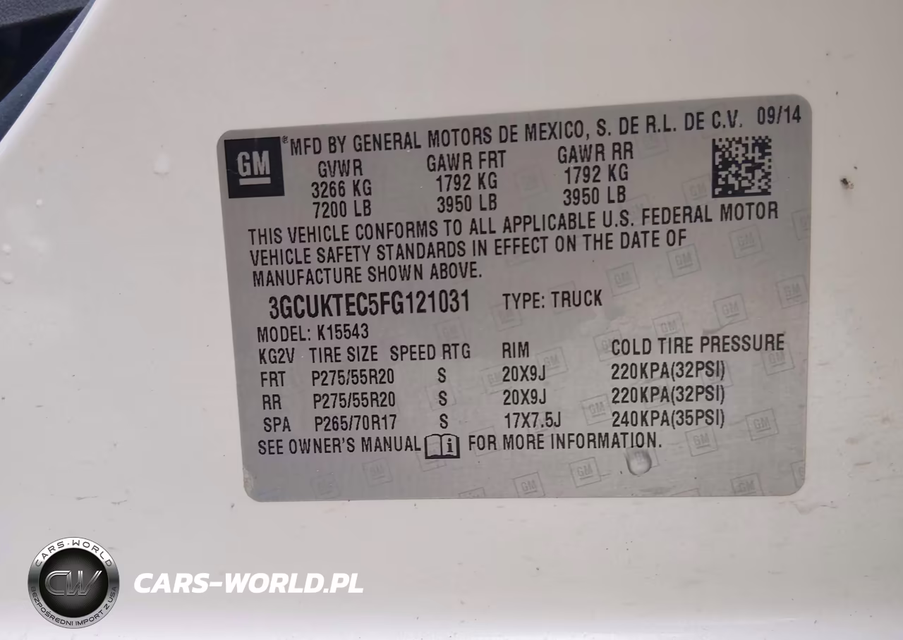 2015 Chevrolet Silverado 1500 High Country VIN:3GCUKTEC5FG121031 - 9