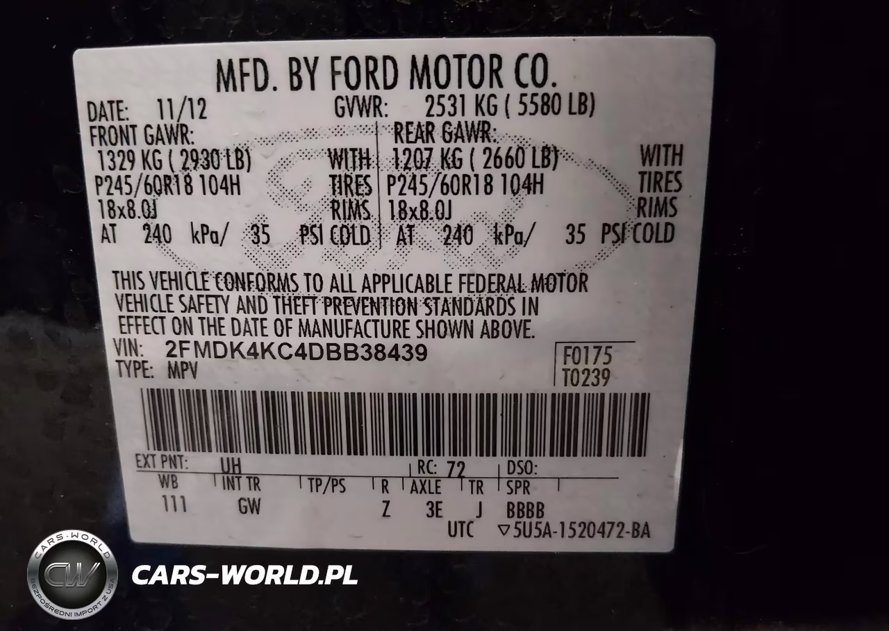 2013 Ford Edge Limited VIN:2FMDK4KC4DBB38439 - 9