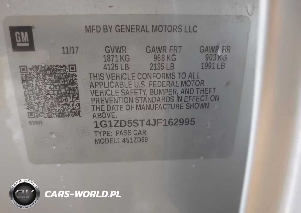 2018 Chevrolet Malibu Lt VIN:1G1ZD5ST4JF162995 - 9